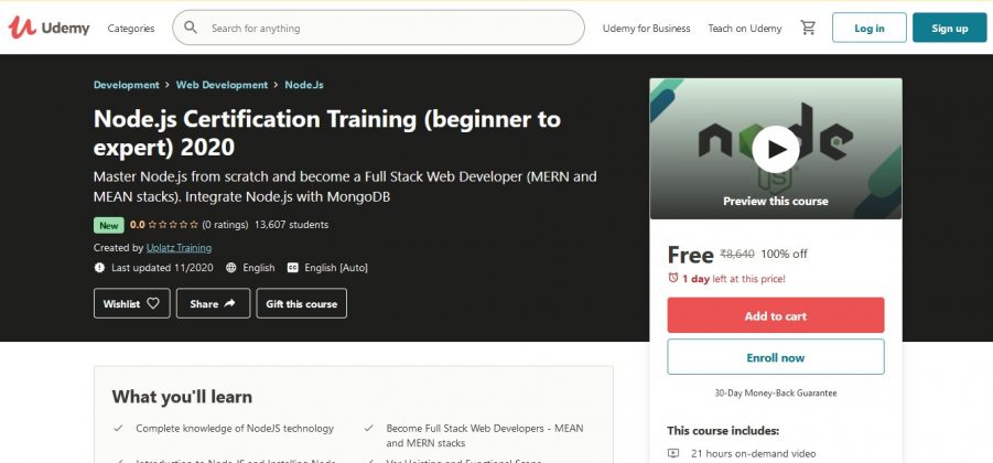 Node Js Certification Course For Beginners 2020 Sanu Pl 7846